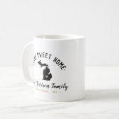 Michigan Home Sweet Home Familie Monogram Mok (Voorkant links)