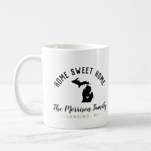 Michigan Home Sweet Home Familie Monogram Mok