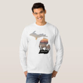 Michigan Home Sweet Home Typografie met hart T-shirt (Voorkant volledig)