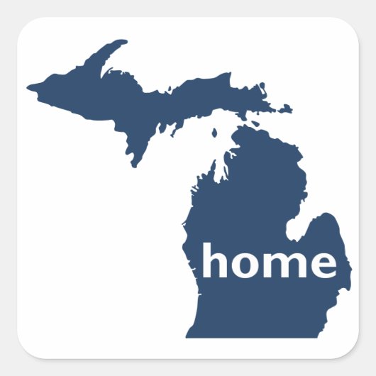 Michigan Home Vierkante Sticker (Voorkant)