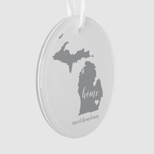 Michigan Hometown Personalized Ornament (voorkant)