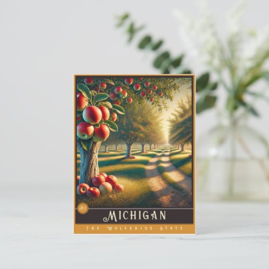 Michigan | hyperrealistisch Briefkaart (Staand voorkant)