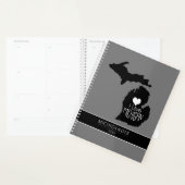 Michigan I Love Black Grey Silhouette Planner (Display)