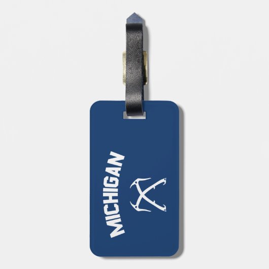 Michigan Ice clibing Bagagelabel (Achterkant verticaal)
