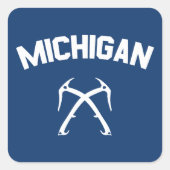 Michigan Ice clibing Vierkante Sticker (Voorkant)