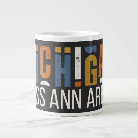 Michigan Ik Mis Ann Arbor Grote Koffiekop (Voorkant)