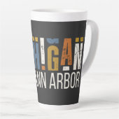 Michigan Ik Mis Ann Arbor Latte Mok (Rechterhoek)