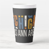 Michigan Ik Mis Ann Arbor Latte Mok (Voorkant)