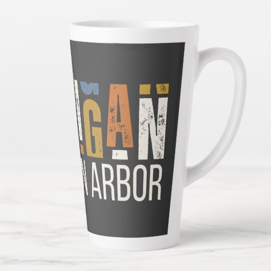 Michigan Ik Mis Ann Arbor Latte Mok (Rechts)