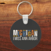 Michigan Ik Mis Ann Arbor Sleutelhanger (Voorkant)