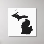 Michigan in het zwart-wit canvas afdruk (Voorkant)