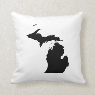 Michigan in het zwart-wit kussen
