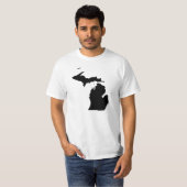 Michigan in het zwart-wit t-shirt (Voorkant volledig)