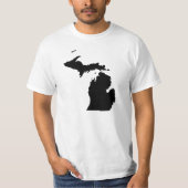 Michigan in het zwart-wit t-shirt (Voorkant)