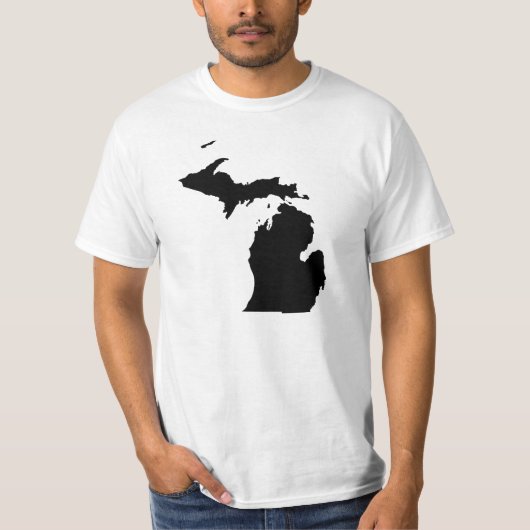 Michigan in het zwart-wit t-shirt (Voorkant)