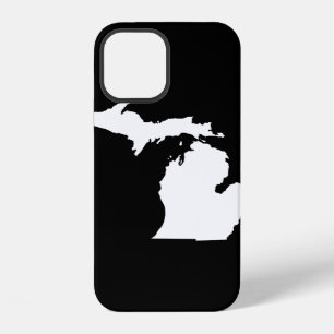 Michigan in wit en zwart iPhone 12 hoesje