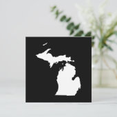 Michigan in wit en zwart kaart (Staand voorkant)