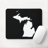 Michigan in wit en zwart muismat (Met muis)