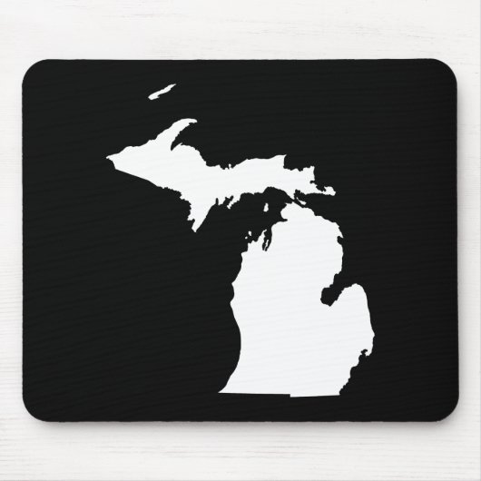 Michigan in wit en zwart muismat (Voorkant)