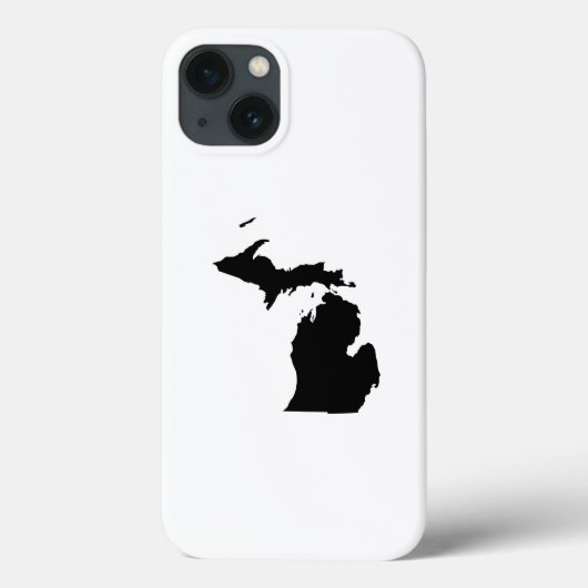 Michigan in zwart en wit Case-Mate iPhone case (Achterkant)