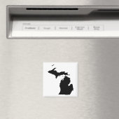 Michigan in zwart en wit magneet (Insitu (Vaatwasser))