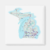 Michigan Interstate Map Magnet (Voorkant)