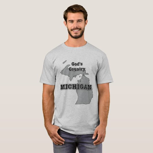 Michigan is GOD'S LAND T-shirt (Voorkant volledig)