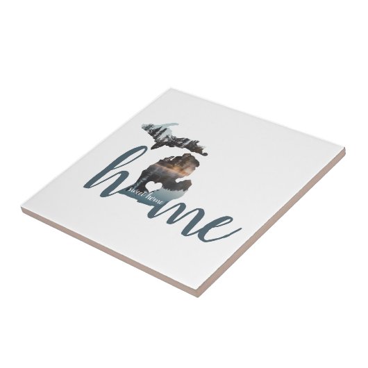 Michigan is Home Sweet Home Silhouette Tegeltje (Zijkant)