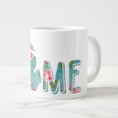 Michigan is thuis | Roze  Rozen en Aqua Grote Koffiekop (Voorkant rechts)