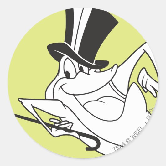 Michigan J. Frog Dancing Ronde Sticker (Voorkant)