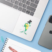 Michigan J. Frog in Color Sticker (Laptop met iPhone)