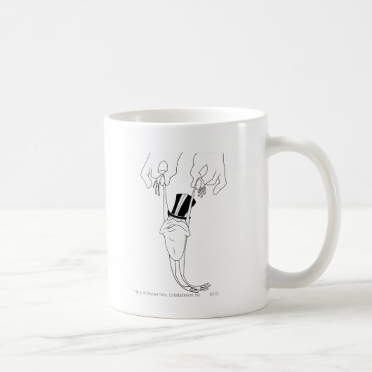 Michigan J. Frog met hulp Koffiemok (Rechts)