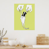 Michigan J. Frog met hulp Poster (Keuken)
