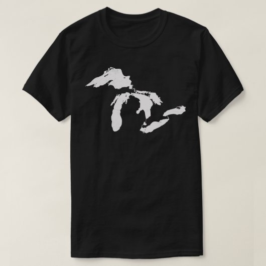 Michigan Kaart Grote Meren Midwest Mitten  GI T-shirt (Design voorkant)