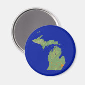 Michigan kaart magneet (Voorkant / Achterkant)