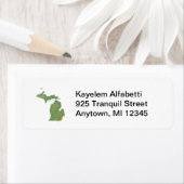 Michigan Kaart Retouradres Label (Insitu)