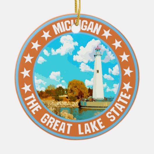 Michigan Keramisch Ornament (Voorkant)