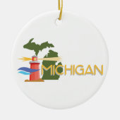 Michigan Keramisch Ornament (Voorkant)