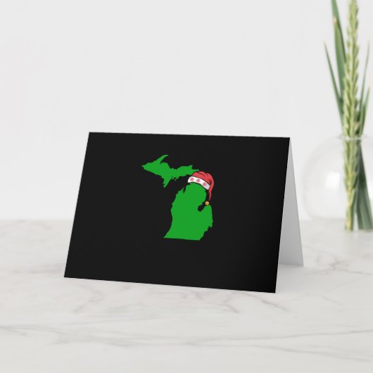 Michigan Kerst Schattige Kerstcadeau Groen US Kaart (Voorkant)