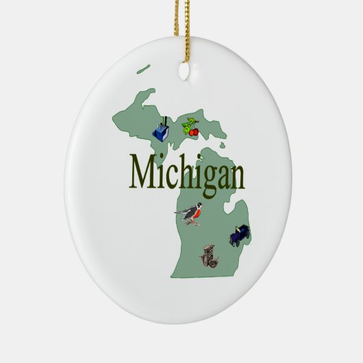 Michigan kerstboomversiering keramisch ornament (Rechts)