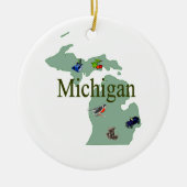 Michigan kerstboomversiering keramisch ornament (Voorkant)