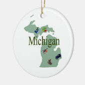 Michigan kerstboomversiering keramisch ornament (Links)