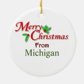 Michigan kerstboomversiering keramisch ornament (Achterkant)