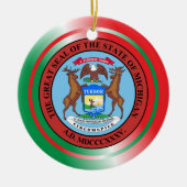 Michigan Kerstversient Keramisch Ornament (Voorkant)