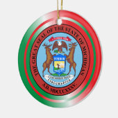Michigan Kerstversient Keramisch Ornament (Links)