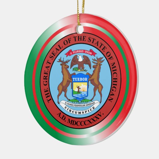 Michigan Kerstversient Keramisch Ornament (Links)