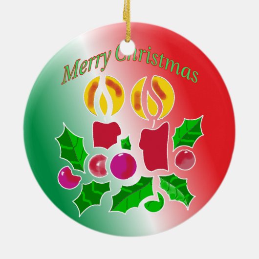 Michigan Kerstversient Keramisch Ornament (Achterkant)