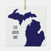 Michigan Kerstversient Keramisch Ornament (Achterkant)