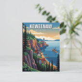 Michigan Keweenaw Peninsula Reizen Briefkaart (Staand voorkant)