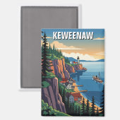 Michigan Keweenaw Peninsula Reizen Magneet (Voorkant / Achterkant)